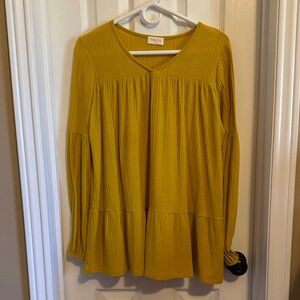 Elegant Mustard Blouse by Honey & Co